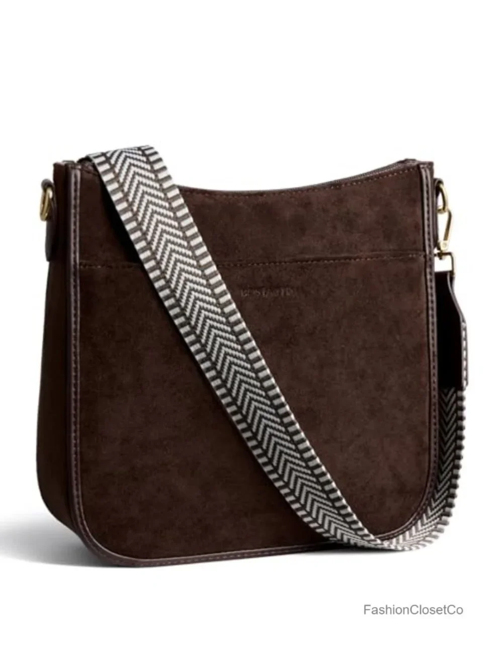 Crossbody Hobo Bag Vegan Leather Wide Strap Handbag Purse